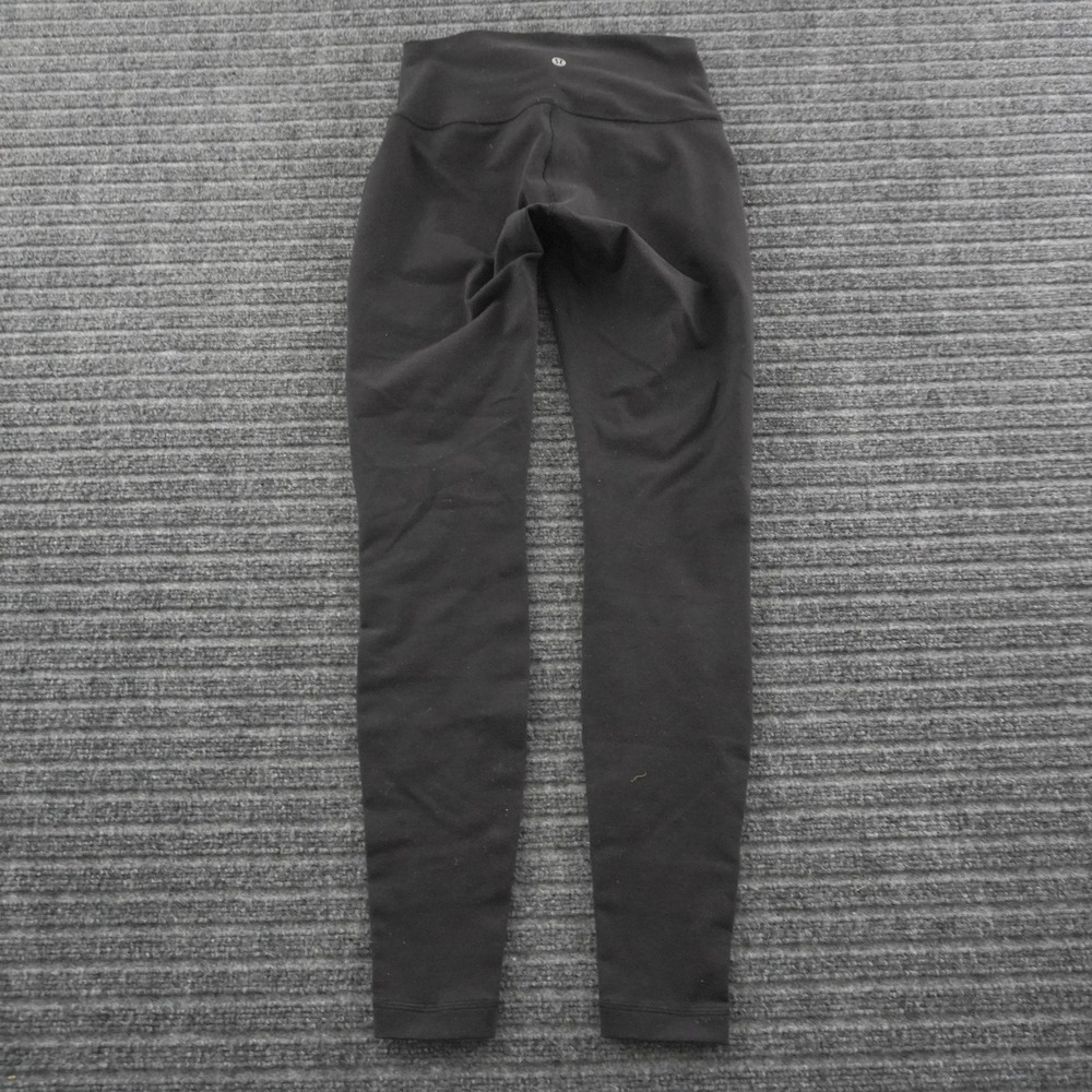 Lululemon Leggings Womens 4 Black Mesh Panel High Rise Athletic Tights